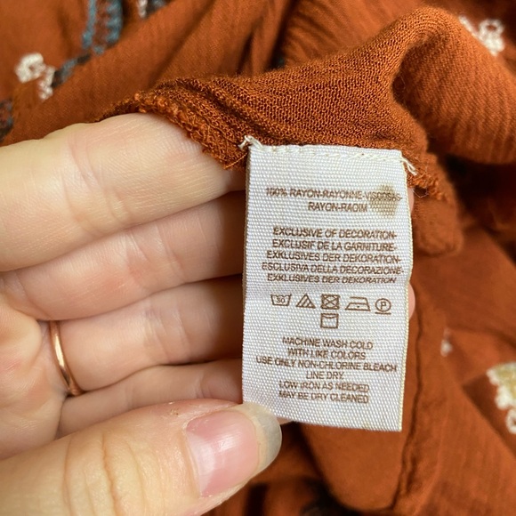 Free People Star Gazer mini embroidered dress orange - Picture 4 of 6